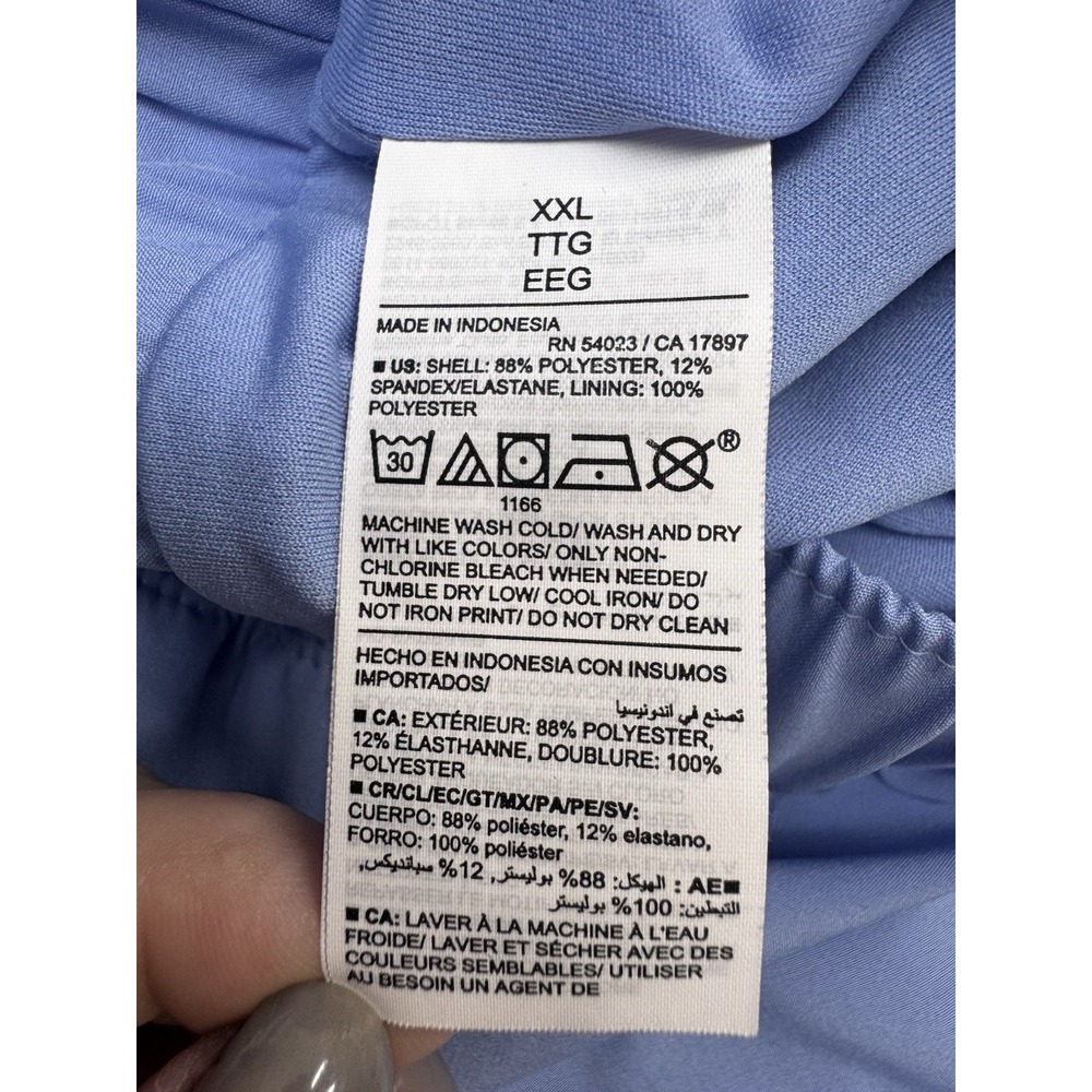 Old Navy Active Quick Dry Running Shorts Lined Lightweight XXL Blue Zip Pocket - Picture 9 of 10